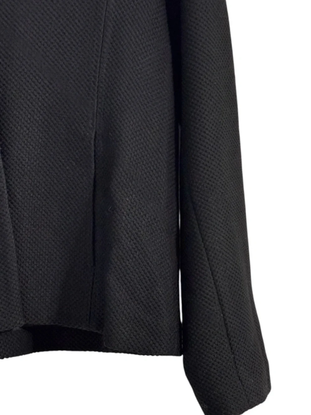 Eileen Fisher Womens Black  Textured Wool Blend Jacket Blazer SIZE Medium
